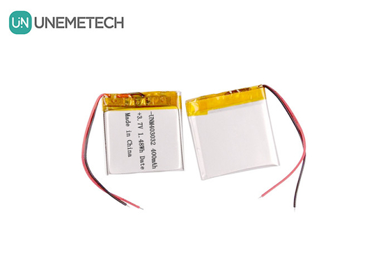 403032 4.2V Batería de polímero de iones de litio personalizada 3.7 V 400mAh Batería de polímero de iones de litio para productos electrónicos