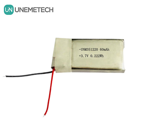 3.7V 60mAh Batería Lipo recargable ultra pequeña 351220 Para productos portátiles