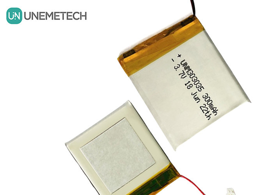 Batería de polímero de litio de 300 mAh 303035 Voltado nominal 3.7 V Batería de lipo MSDS Aprobada