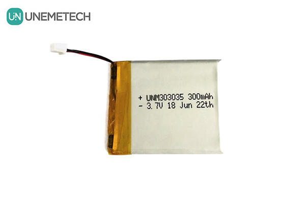 Batería de polímero de litio de 300 mAh 303035 Voltado nominal 3.7 V Batería de lipo MSDS Aprobada