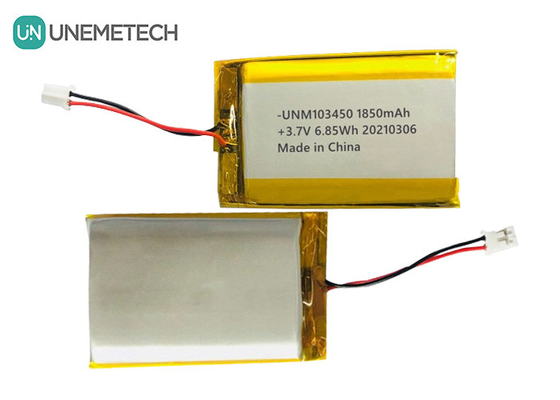 103450 3.7V 1850mAh Batería recargable de lipo IEC62133 UN38.3 MSDS Batería de polímero de litio aprobada