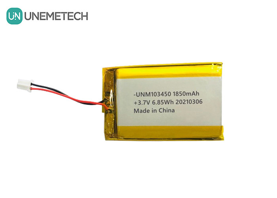 103450 3.7V 1850mAh Batería recargable de lipo IEC62133 UN38.3 MSDS Batería de polímero de litio aprobada