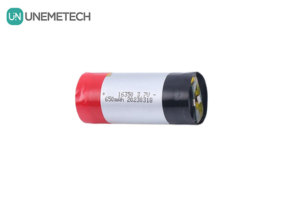 5A Batería LiPo cilíndrica de alta descarga 3.7V 650mAh 16350 Para electrodomésticos