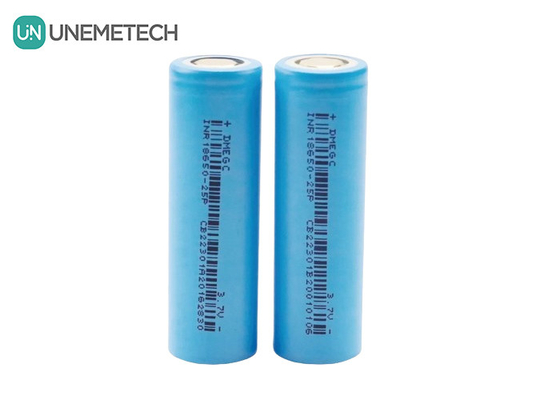 2500mAh 3.7V Max 6A Carga continua Batería cilíndrica de iones de litio 18650 INR18650-25P
