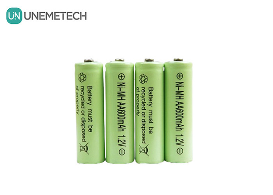 Vida útil del ciclo largo NiMH AA 1.2V 600mAh Batería recargable AA600 para juguetes