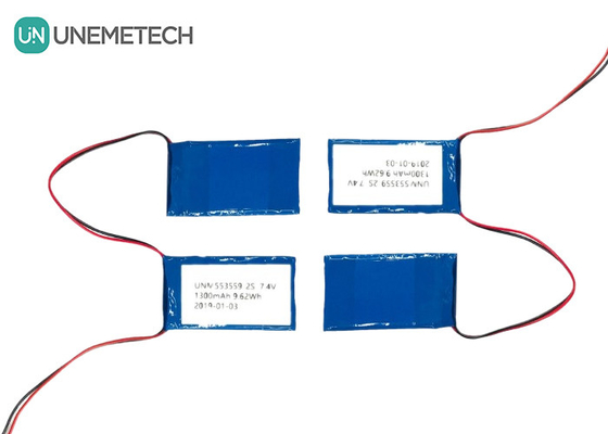 2C Batería Lipo de alta velocidad de descarga 553559 7.4V 1300mAh 2S para extremidad artificial