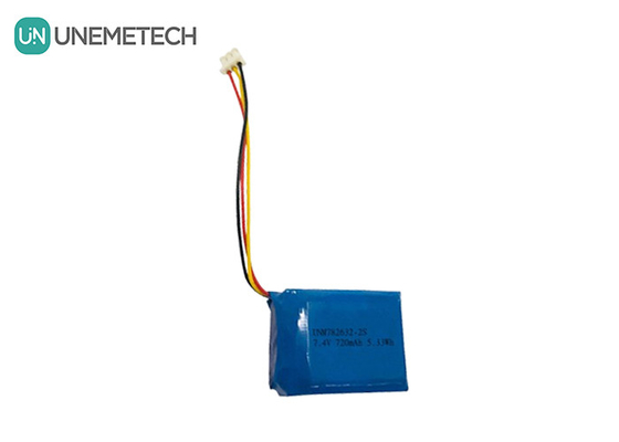 2S 7.4V Li-Polymer Battery Pack 782632 720mAh Batería Lipo personalizada