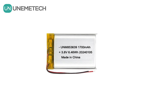 853639 4.35V 1700mAh Batería de iones de li polímero alta tensión para cámara portátil