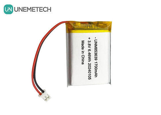 853639 4.35V 1700mAh Batería de iones de li polímero alta tensión para cámara portátil