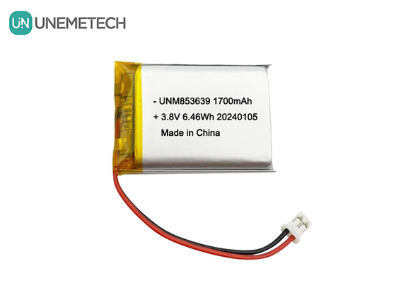 853639 4.35V 1700mAh Batería de iones de li polímero alta tensión para cámara portátil