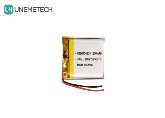 4.35V Baterías Lipo de alto voltaje 754335 3.8V 1500mAh Batería de litio de polímero recargable