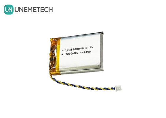 Calidad 3.7V Batería recargable de Li Polymer 103040 1200 mAh para dispositivos médicos y lámparas LED Fábrica