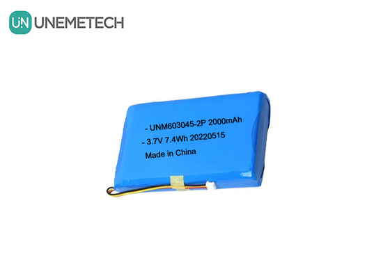 Batería de polímero de litio de gran capacidad 603045 2P 3.7V 2000mAh Batería de cerradura de puerta inteligente