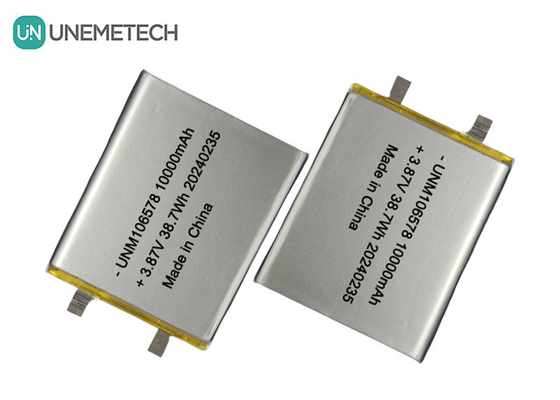 Batería LiPo de alta capacidad 10000mAh 3.87V 106578 para sistemas de almacenamiento de energía