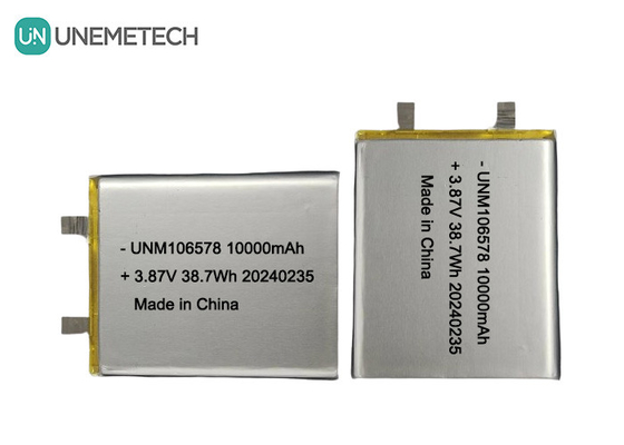 Batería LiPo de alta capacidad 10000mAh 3.87V 106578 para sistemas de almacenamiento de energía