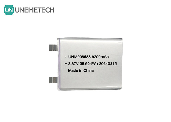 3.87V 9200mAh 906583 Batería de iones de litio de alto voltaje para el banco de energía