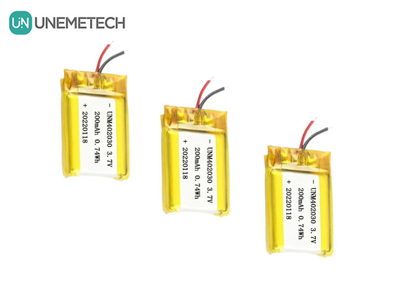 Tamaño pequeño 402030 3.7V 200mAh Batería Lipo recargable para productos electrónicos