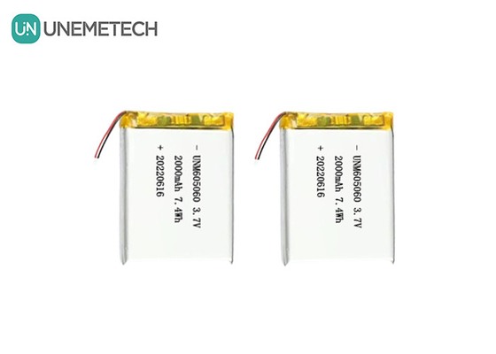 UNEMETECH 605060 2000mAh Batería de litio de polímero 3.7V Instrumento de belleza Batería recargable