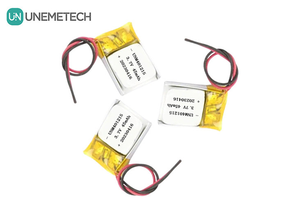 Batería de polímero de litio ultra delgada 401215 3.7V 45mAh Batería Li Po para rastreador GPS