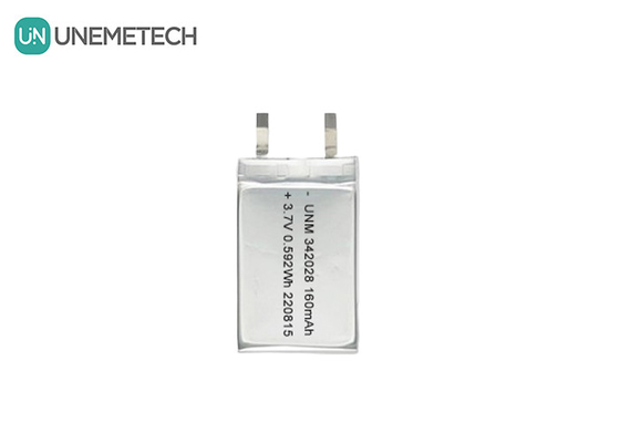 Batería Bluetooth 160mAh 3.7V Batería de iones de litio recargable de polímero 342028 para rastreador