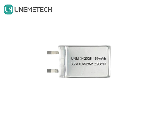 Batería Bluetooth 160mAh 3.7V Batería de iones de litio recargable de polímero 342028 para rastreador