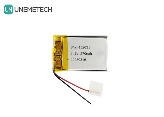 3.7V 270mAh 432031 Batería de polímero de litio para aparatos electrónicos