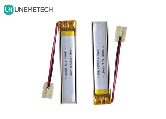 Diseño de precisión 3.7V 110mAh Batería LiPo Recargable Batería de Polimero de Litio 450839