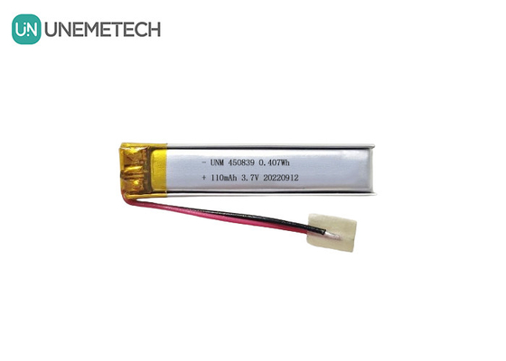 Diseño de precisión 3.7V 110mAh Batería LiPo Recargable Batería de Polimero de Litio 450839