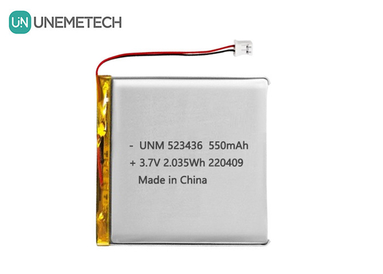 Batería de polímero de iones de litio 3.7V 550mAh 523436 Batería de polímero de li recargable para rastreador GPS