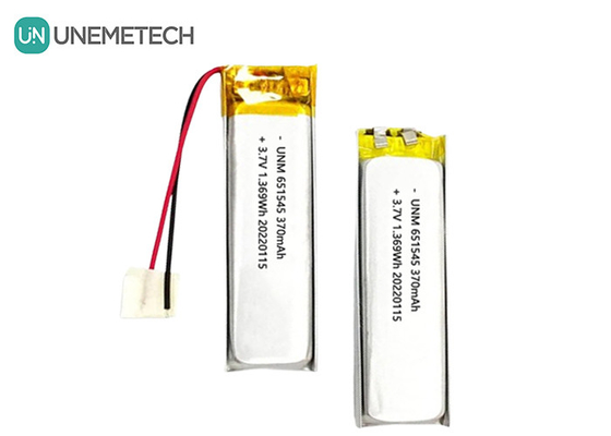 3.7V 370mAh 651545 Batería recargable de litio de iones de litio para productos digitales