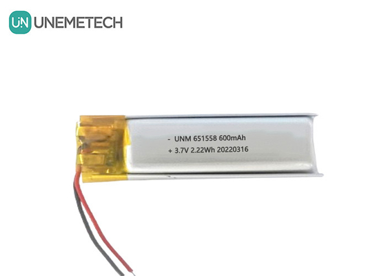 Proveedor de baterías de belleza y maquillaje 600mAh 3.7V Batería Lipo 651558 para el depilador