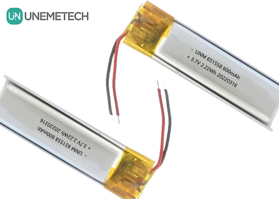 Proveedor de baterías de belleza y maquillaje 600mAh 3.7V Batería Lipo 651558 para el depilador