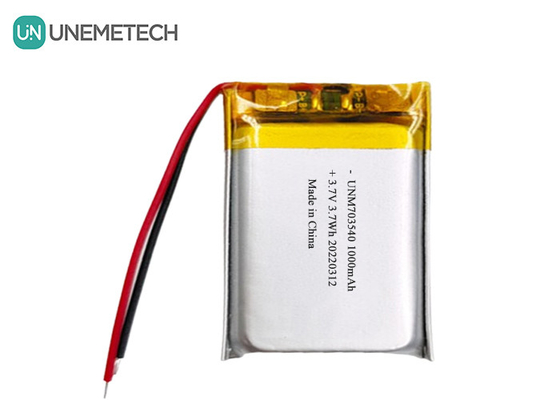 Batería LiPo 1000mAh 703540 3.7V Batería recargable de Li Polymer para productos electrónicos
