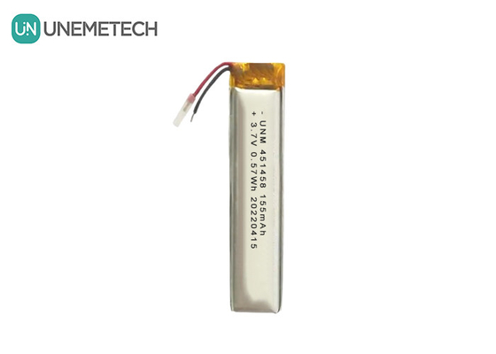 Lipo 3.7V 155mAh Batería recargable de polímero 451458 para auriculares inalámbricos