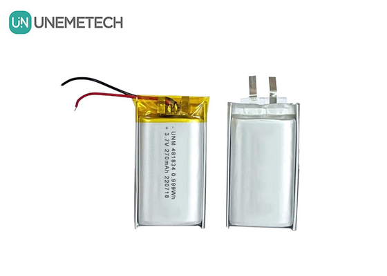 Batería de polímero de iones de litio recargable de ciclo profundo 3.7V 270mAh 481834 Para gafas inteligentes