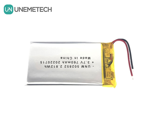 3.7V 760mAh Batería recargable de iones de litio de polímero 502852 para luces LED