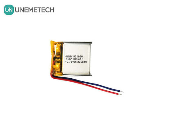 Batería de polímero de litio de alto voltaje 3.8V 200mAh 521920 para relojes inteligentes