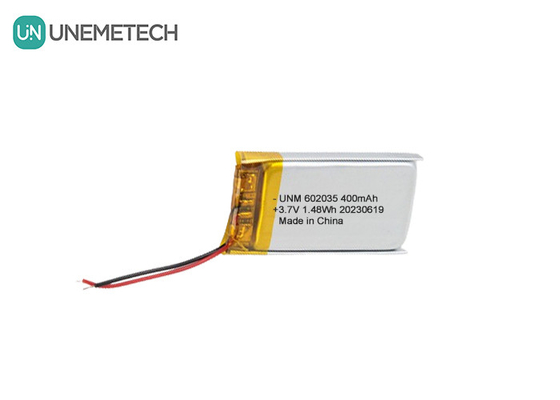 3.7V 400mAh Batería de polímero de li 602035 Batería de polímero de iones de litio para altavoz Bluetooth