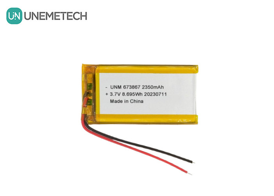 3.7V 2350mAh Batería de polímero de litio de alta capacidad 673867 Para bancos de energía