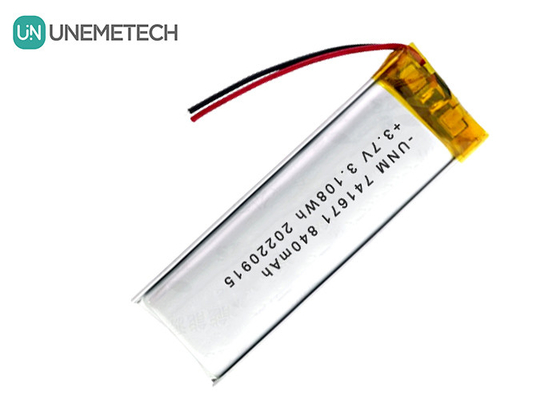 3.7V 840mAh Baterías recargables Lipo 741671 para toma inteligente