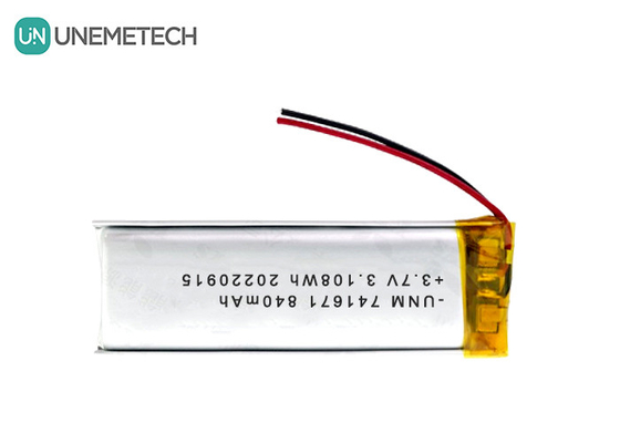 3.7V 840mAh Baterías recargables Lipo 741671 para toma inteligente