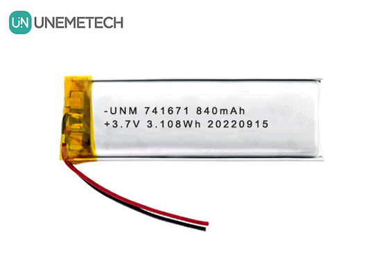 3.7V 840mAh Baterías recargables Lipo 741671 para toma inteligente