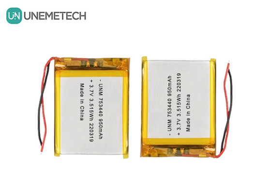3Batería de polímero de litio de.7V 950mAh 753440 Batería de bolso para cámara en miniatura