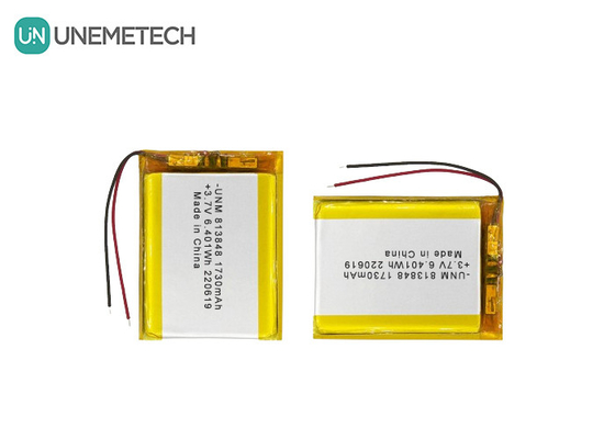 3.7V 1730mAh Batería de polímero de iones de litio de gran capacidad 813848 para el banco de energía