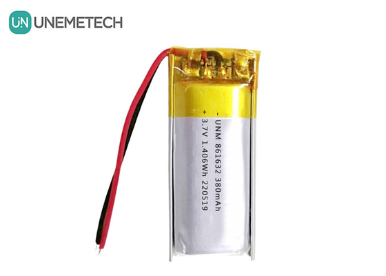 1S Baterías LiPo 3.7V 380mAh Batería recargable de Li-polímero 861632 para lámpara de mesa