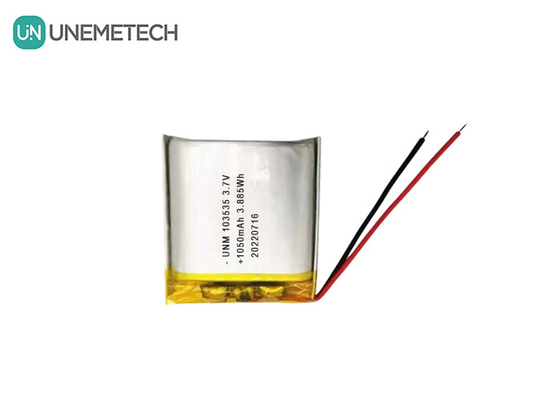 3.7V 1050mAh Diseño compacto personalizado Batería Lipo 103535 para proyectores en miniatura