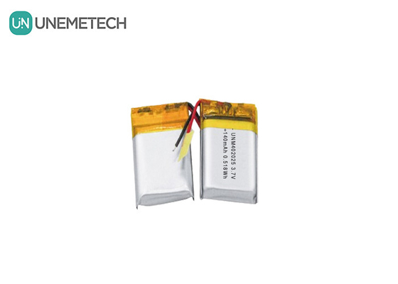 3.7V 140mAh 402025 Batería recargable Batería Lipo para masajistas compactos