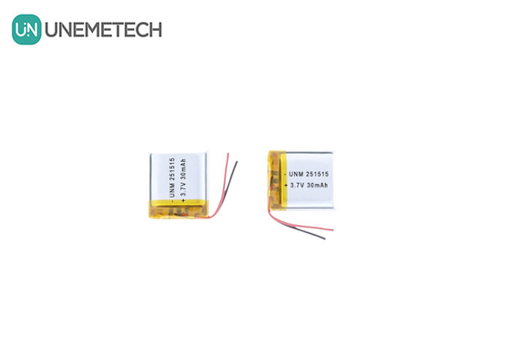 3.7V 30mAh 251515 Batería Lipo ligera para termómetro electrónico pequeño