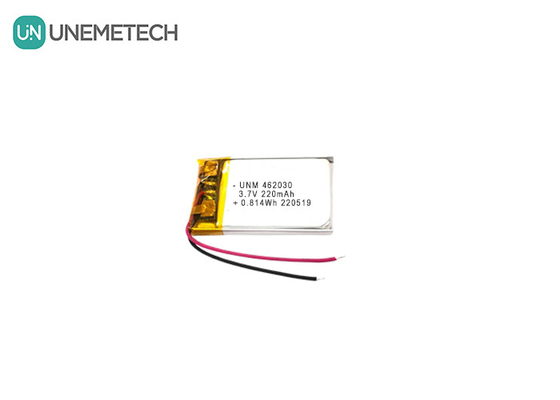 3.7V 220mAh 462030 Certificado Batería recargable de polímero de litio para luces LED