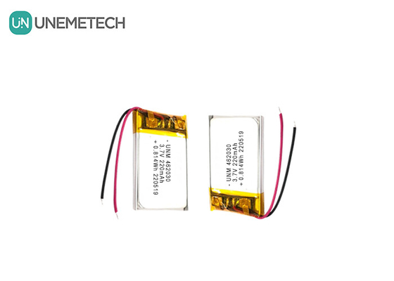 3.7V 220mAh 462030 Certificado Batería recargable de polímero de litio para luces LED